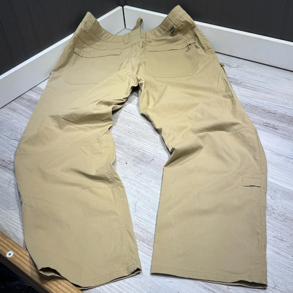 Patagonia Quandary Pants Mens Sz 36 (36x28) Tan Performance Hiking Trail Outdoor
